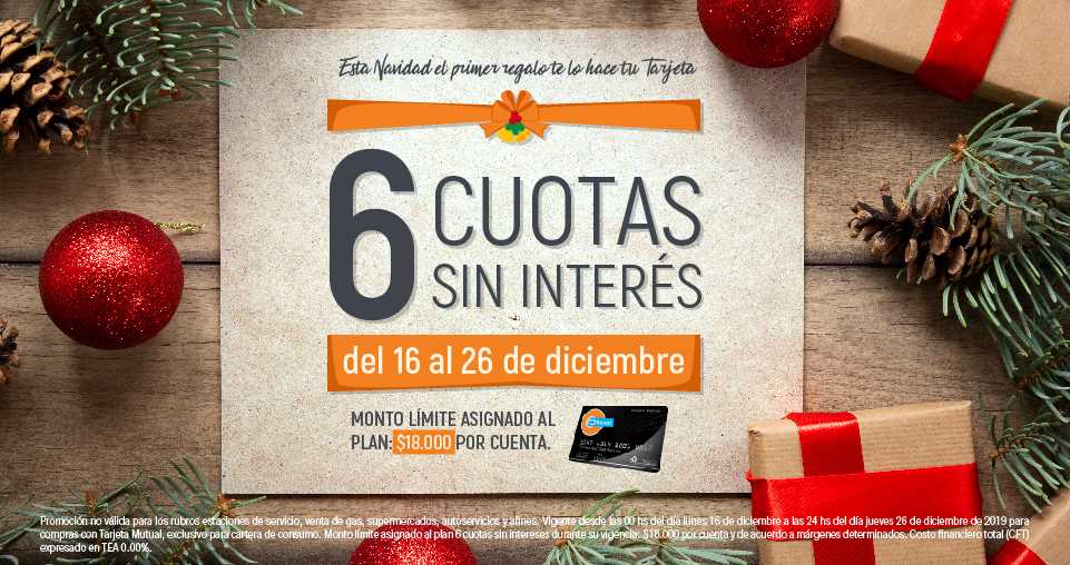 Aprovechá Las 6 Cuotas Sin Interés De Tarjeta Mutual 1045